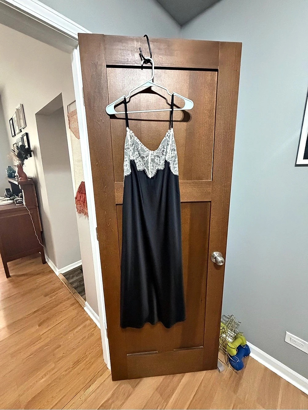 Black & White Lace Maxi Dress Like New